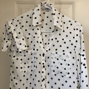 Express Portfino Buttondown Polkadot shirt